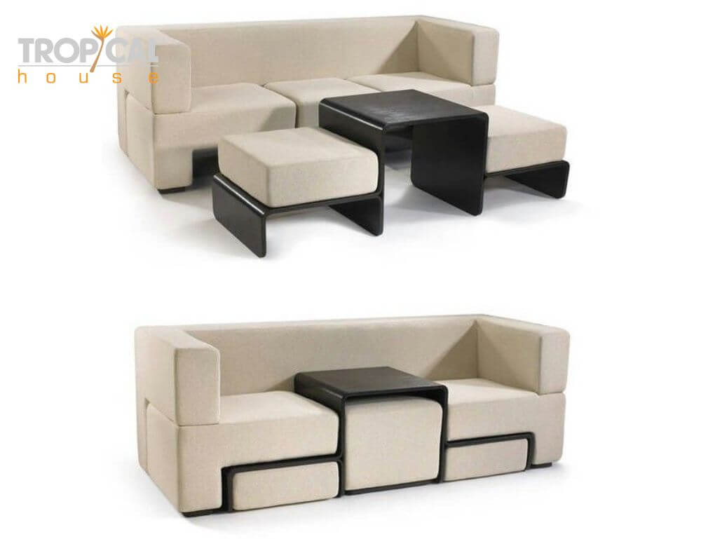sofa c&oacute; thể biến đổi th&agrave;nh b&agrave;n